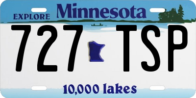 MN license plate 727TSP