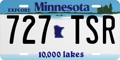 MN license plate 727TSR