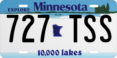MN license plate 727TSS