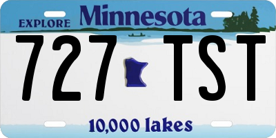 MN license plate 727TST
