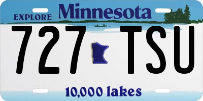 MN license plate 727TSU