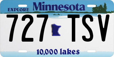 MN license plate 727TSV