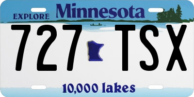 MN license plate 727TSX