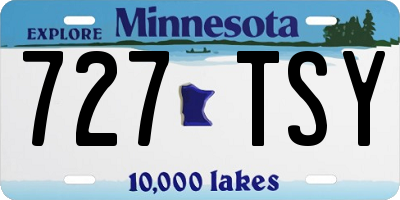 MN license plate 727TSY