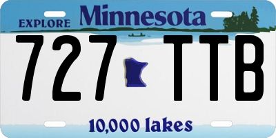 MN license plate 727TTB