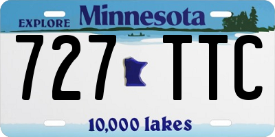 MN license plate 727TTC