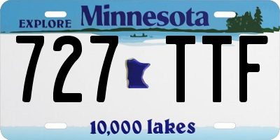 MN license plate 727TTF