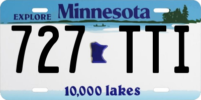 MN license plate 727TTI