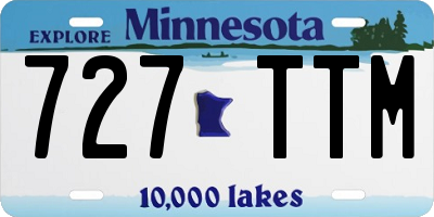MN license plate 727TTM