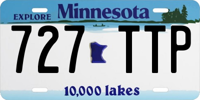 MN license plate 727TTP