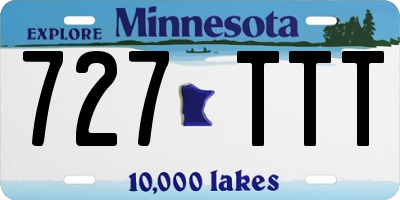 MN license plate 727TTT