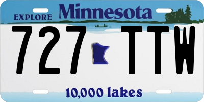 MN license plate 727TTW