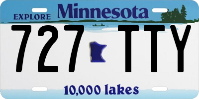 MN license plate 727TTY