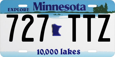 MN license plate 727TTZ