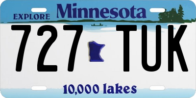 MN license plate 727TUK