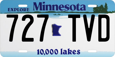 MN license plate 727TVD