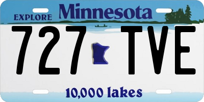 MN license plate 727TVE