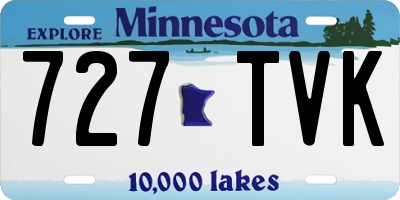 MN license plate 727TVK