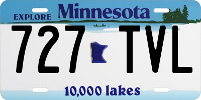 MN license plate 727TVL