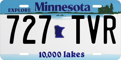 MN license plate 727TVR