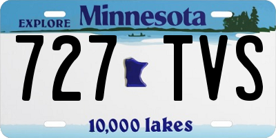 MN license plate 727TVS