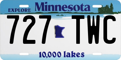 MN license plate 727TWC