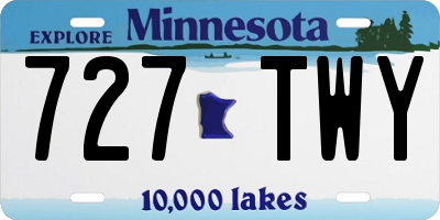 MN license plate 727TWY