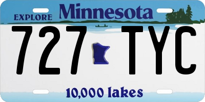 MN license plate 727TYC