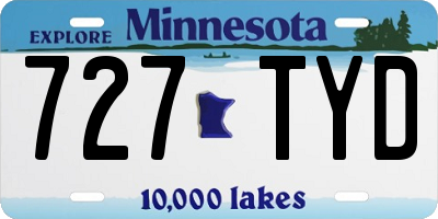 MN license plate 727TYD