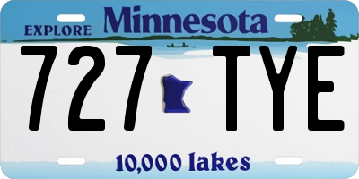 MN license plate 727TYE