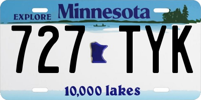MN license plate 727TYK