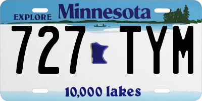MN license plate 727TYM