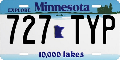 MN license plate 727TYP