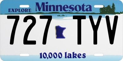 MN license plate 727TYV