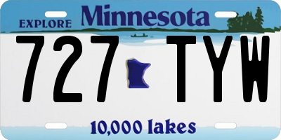 MN license plate 727TYW