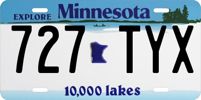 MN license plate 727TYX