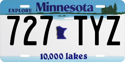 MN license plate 727TYZ