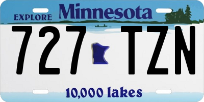 MN license plate 727TZN