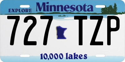 MN license plate 727TZP