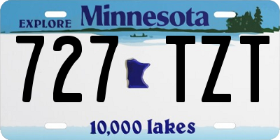 MN license plate 727TZT