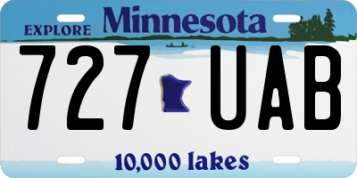 MN license plate 727UAB