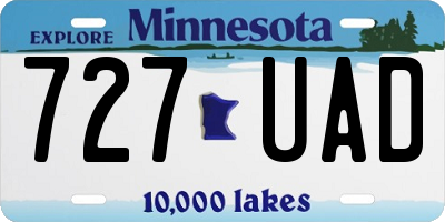 MN license plate 727UAD