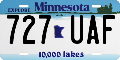 MN license plate 727UAF