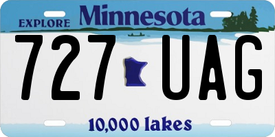 MN license plate 727UAG