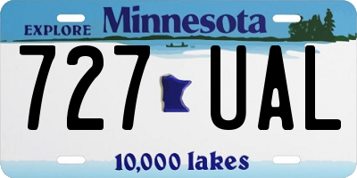 MN license plate 727UAL