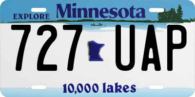 MN license plate 727UAP