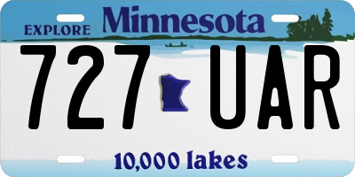 MN license plate 727UAR