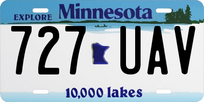 MN license plate 727UAV