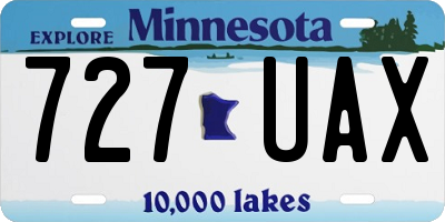 MN license plate 727UAX