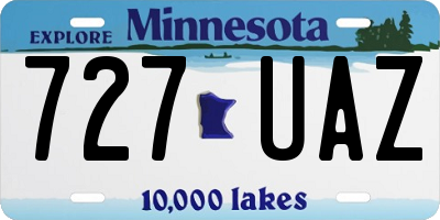 MN license plate 727UAZ